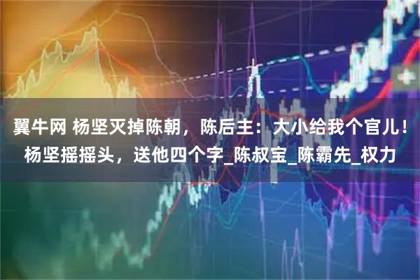 翼牛网 杨坚灭掉陈朝，陈后主：大小给我个官儿！杨坚摇摇头，送他四个字_陈叔宝_陈霸先_权力