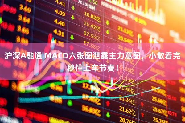 沪深A融通 MACD六张图泄露主力意图，小散看完秒懂上车节奏！